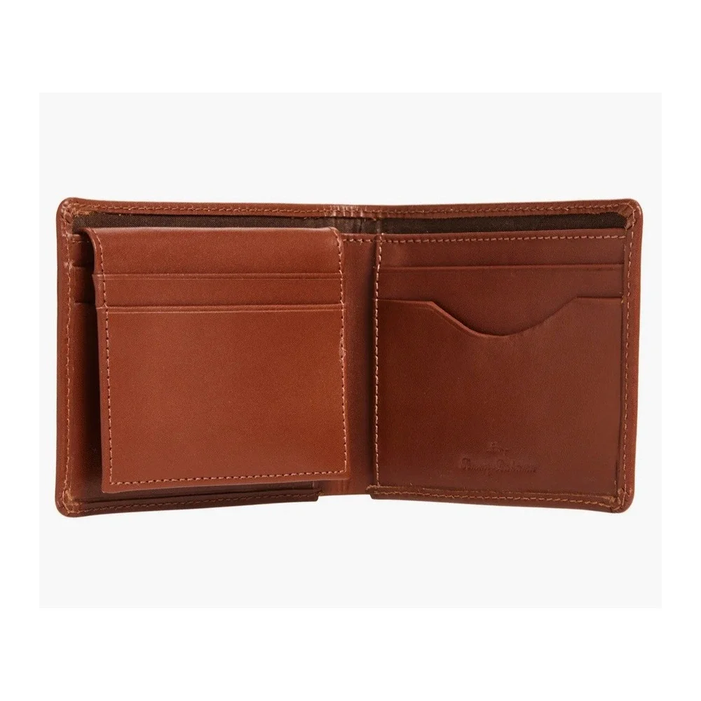NWB Tommy Bahama Men's Tan LEATHER Lace Details‎ Bifold Wallet Gift